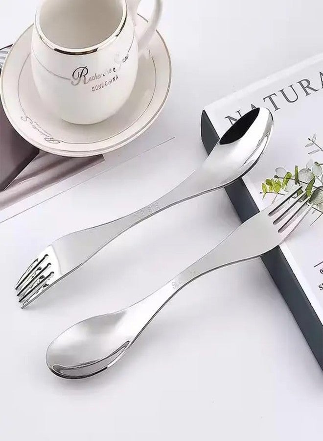 Being One Stainless Steel Double-Ended Spoon and Fork Dual-Purpose Multi-Functional Two-in-one Fork and Spoon Integrated Outdoor Camping Tableware (1) - Image 4